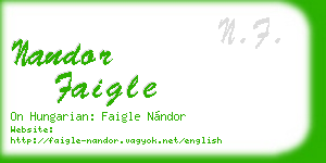 nandor faigle business card